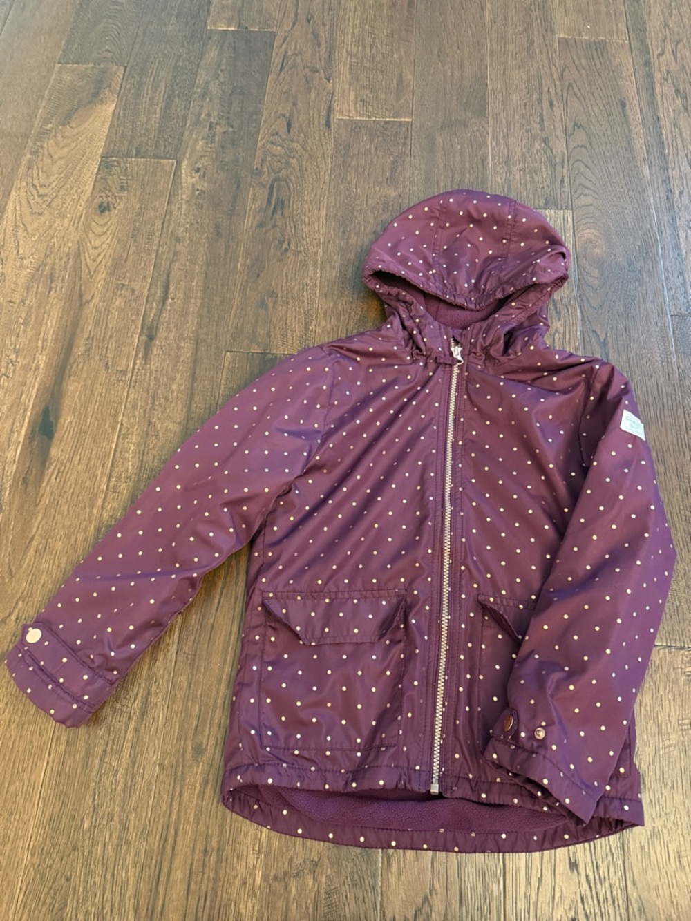 Oshkosh Girls' Plum Polka Dot Hooded Jacket